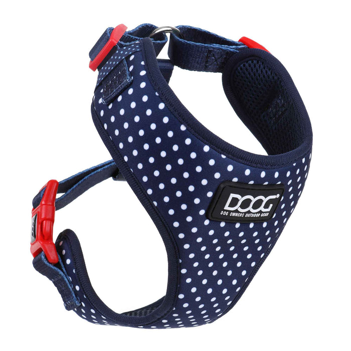 Arnés para perros DOOG Neoflex Stella Blue/White Polka Dot