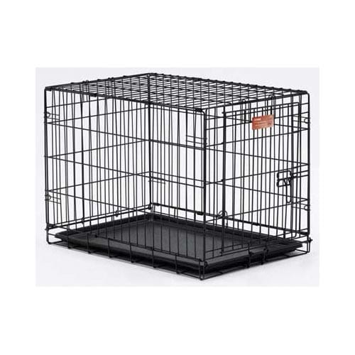 Caja para perros Midwest Dog con una puerta, color negro, i-Crate, 30" x 19" x 21"