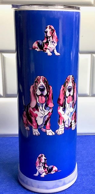 Basset Hound Tumbler 20oz Straight Skinny