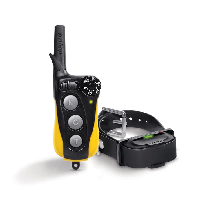 Dogtra iQ Mini - Entrenador remoto expandible para perros de 400 yardas, color negro y amarillo