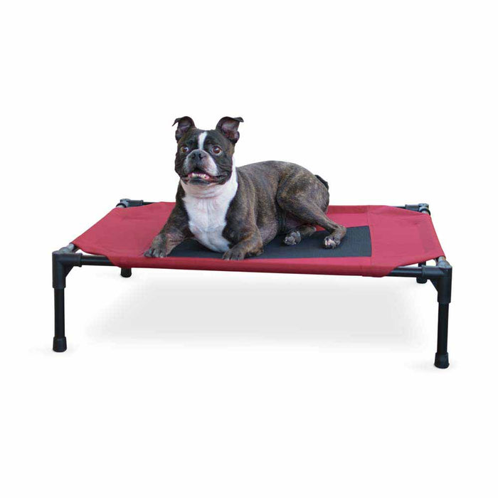 K&H Pet Products Original Pet Cot Elevated Pet Bed Medium Red 25" x 32" x 7"