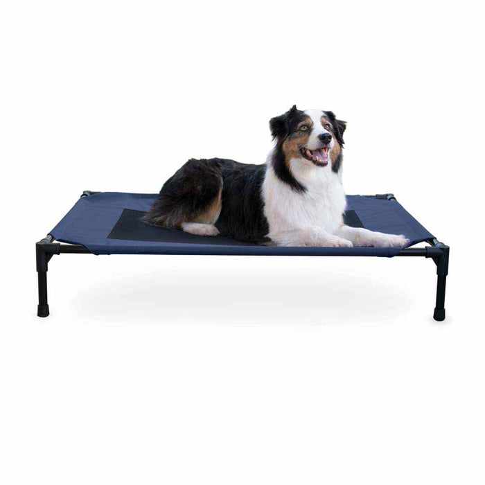 Cama elevada para mascotas original de K&amp;H Pet Products, grande, azul, 30" x 42" x 7"