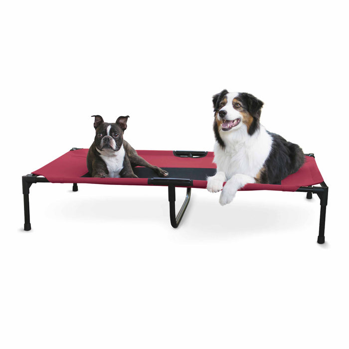 Cama elevada para mascotas original de K&amp;H Pet Products, extragrande, color rojo, 32" x 50" x 9"