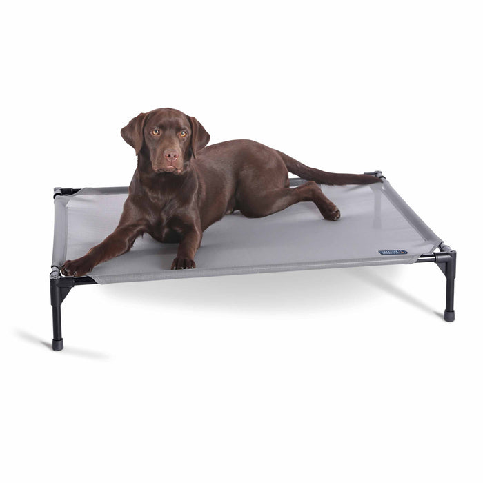 Cuna grande para mascotas para todo tipo de clima de K&amp;H Pet Products, color gris, 30" x 42" x 7"