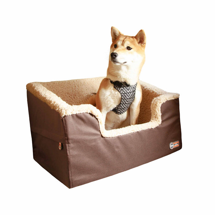 Asiento elevador para mascotas plegable rectangular grande de K&amp;H Pet Products, color tostado, 21" x 16" x 14"