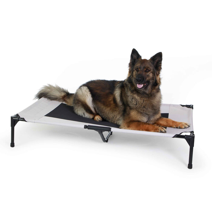 Cama elevada para mascotas original de K&amp;H Pet Products, extragrande, color topo/negro, 32" x 50" x 9"