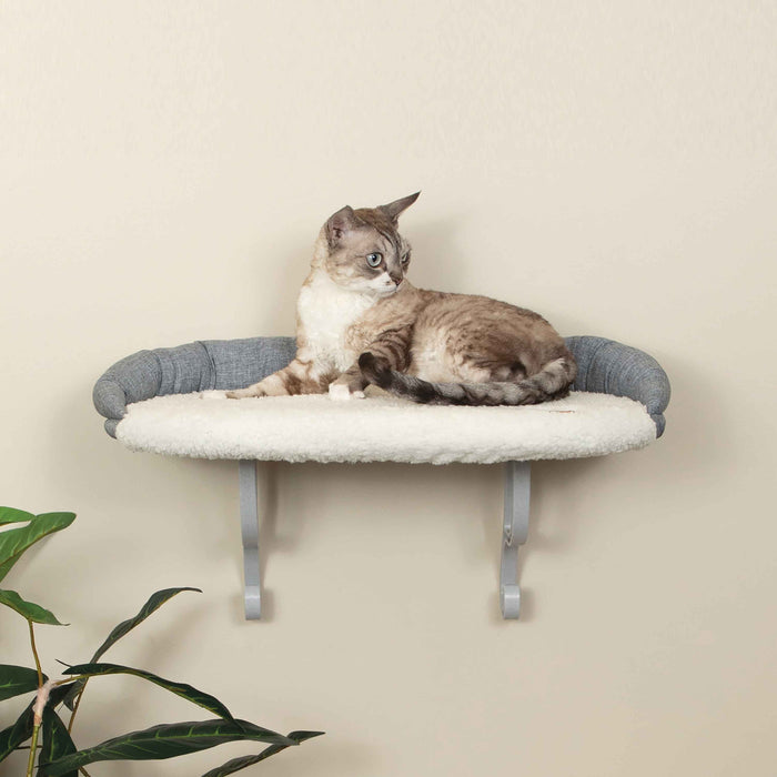 Estante universal para gatos con soporte de pared K&amp;H Pet Products, color natural, 24" x 14" x 12,5"