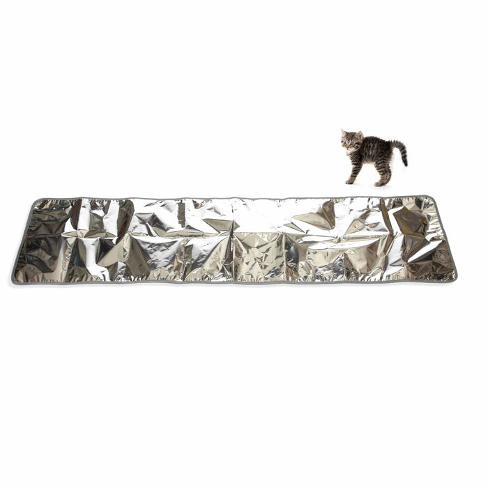 Alfombrilla disuasoria para mascotas K&amp;H Pet Products, color plateado, 72" x 18" x 0,1"