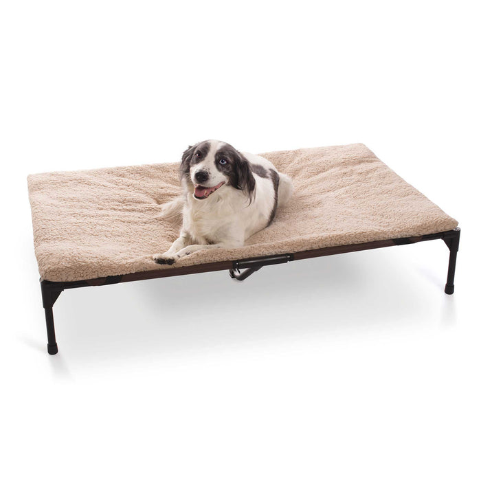 Almohadilla para cuna para mascotas original de K&amp;H Pet Products, extragrande, color beige, 32" x 50" x 1"