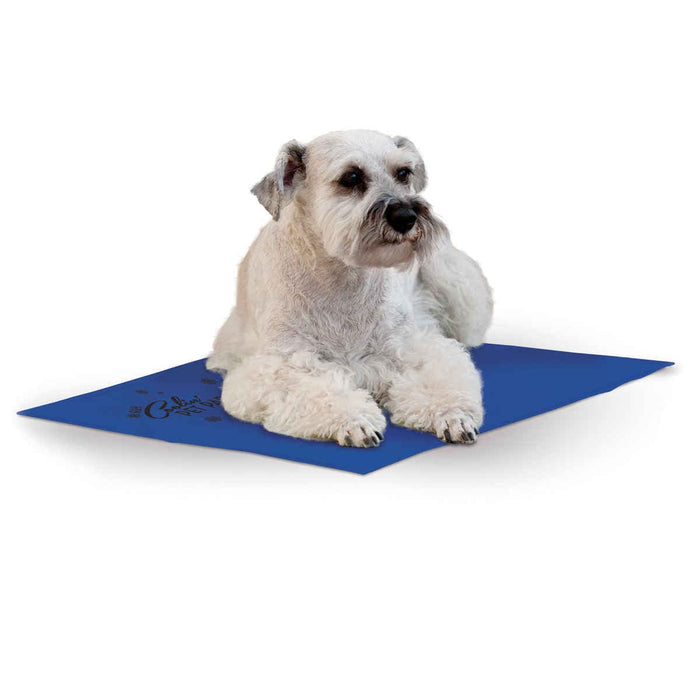 Almohadilla para mascotas Coolin Pet de K&amp;H Pet Products, color azul mediano, 15" x 20" x 0,75"