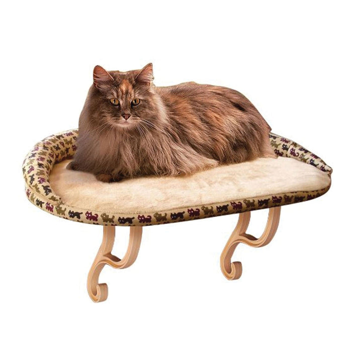 K&H Pet Products Kitty Sill Deluxe with Bolster Tan 14" x 24" x 3"