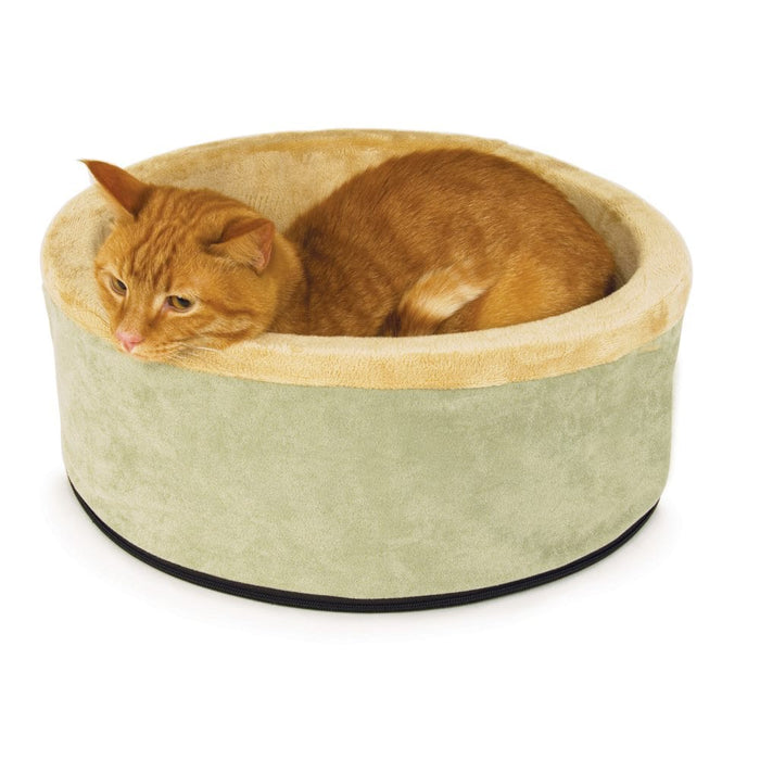 Cama Thermo-Kitty grande de K&amp;H Pet Products, color salvia, 20" x 20" x 6"