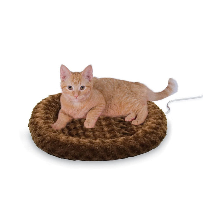 Cama para mascotas Thermo-Kitty Fashion Splash de K&amp;H Pet Products, color moca, 40,6 x 40,6 x 5 cm