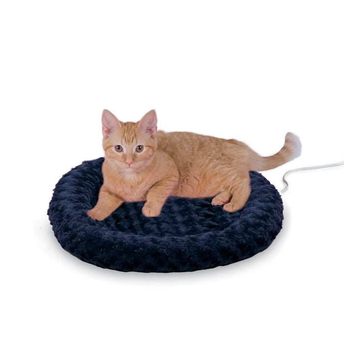 Cama para mascotas Thermo-Kitty Fashion Splash de K&amp;H Pet Products, azul, 16" x 16" x 2"