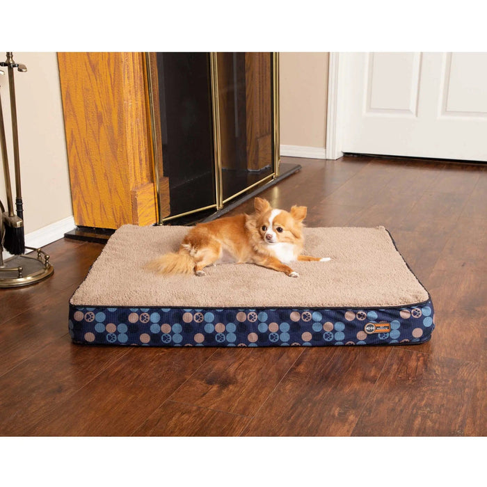 Cama ortopédica para perros de K&amp;H Pet Products Superior, tamaño pequeño, azul marino, 27" x 36" x 4"