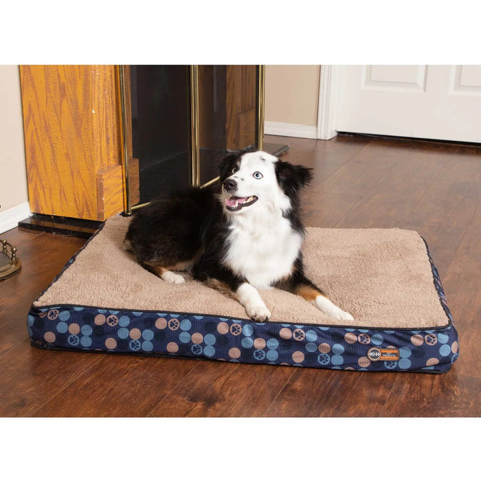 K&H Pet Products Superior Orthopedic Dog Bed Medium Navy Blue 30" x 40" x 4"