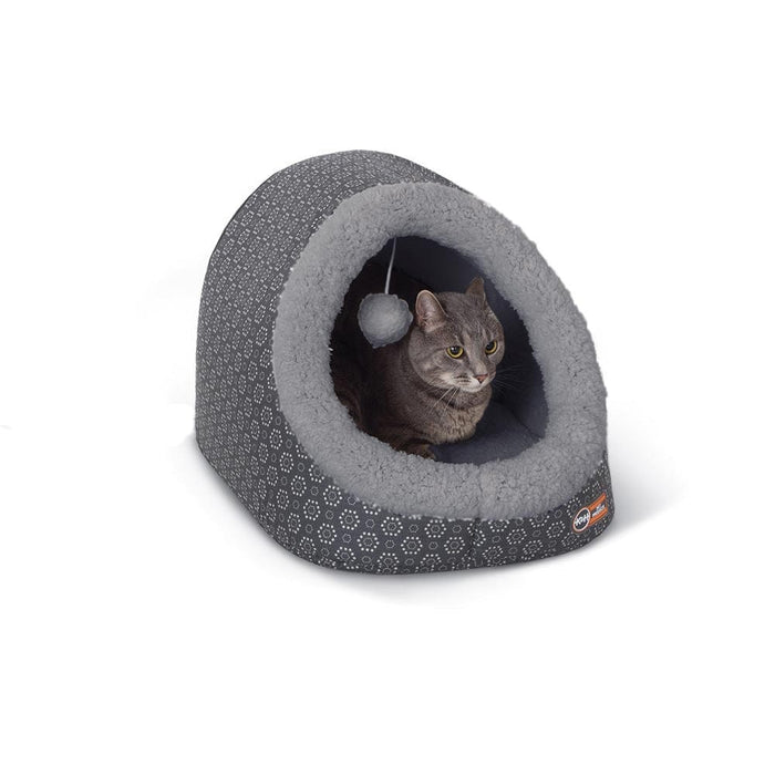 Cueva Thermo-Pet sin calefacción de K&amp;H Pet Products, color gris, 17" x 15" x 13"