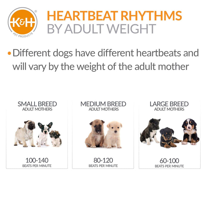 K&H Pet Products Mother’s Heartbeat Puppy Crate Pad Small Gray 14" x 22" x 0.5"