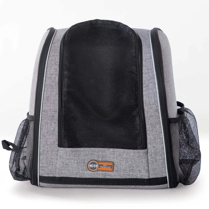 Mochila de viaje para bicicletas para mascotas K&amp;H Pet Products, color gris, 9,5" x 14" x 15,75"