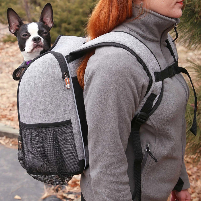 K&H Pet Products Travel Bike Backpack for Pets Gray 9.5" x 14" x 15.75"