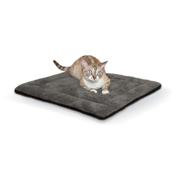 Almohadilla autocalentable para mascotas K&amp;H Pet Products, gris y negra, 21" x 17" x 1"