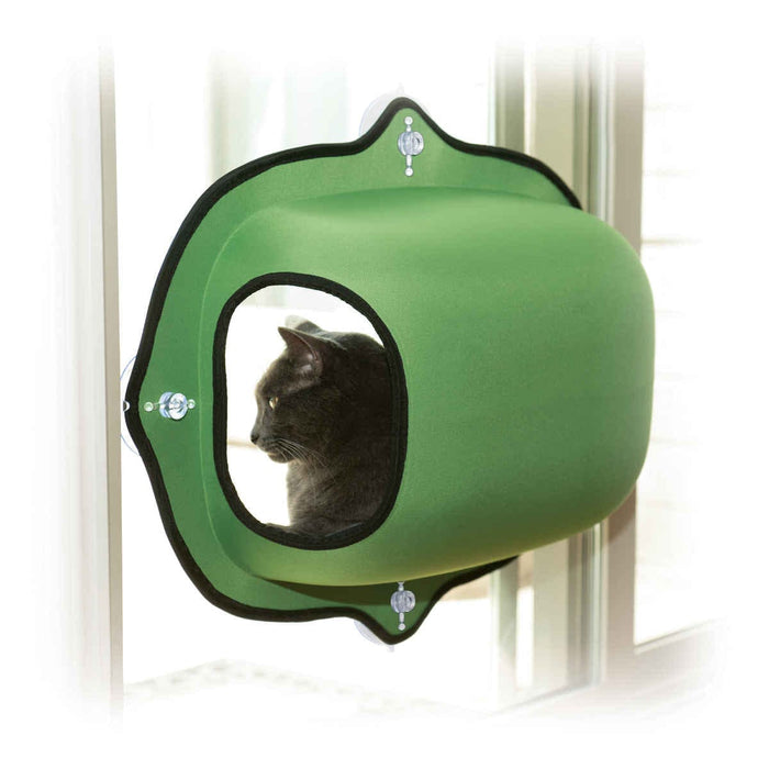 Productos para mascotas K&amp;H EZ Mount Window Pod Kitty Sill Verde 27" x 20" x 20"