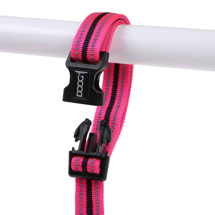 Correa de neopreno para perros DOOG con clip Lady Neon, extragrande, rosa