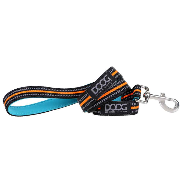 Correa de neopreno para perros DOOG Beethoven Neon naranja/azul pequeño