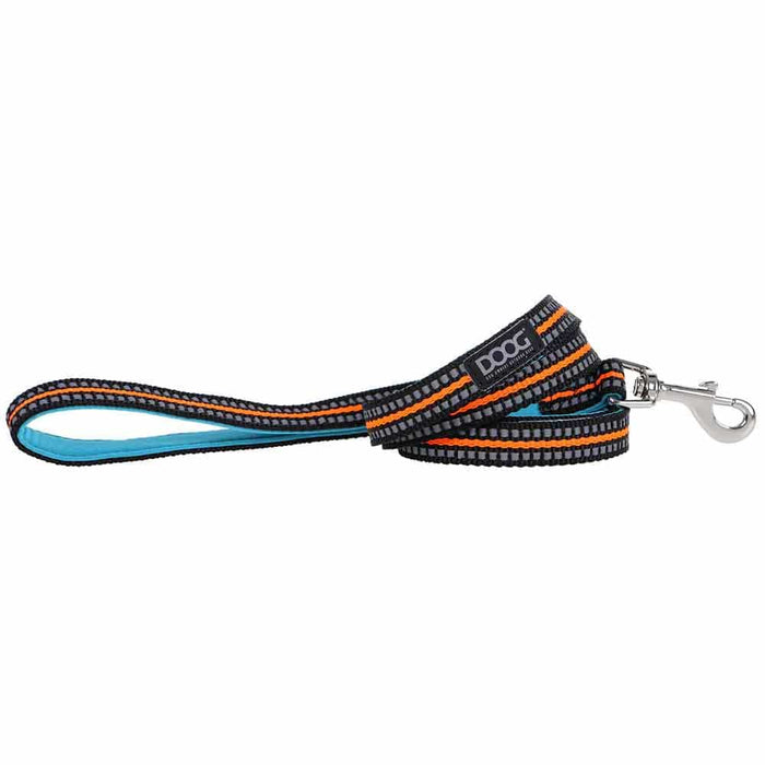 Correa de neopreno para perros DOOG Beethoven Neon grande naranja/azul