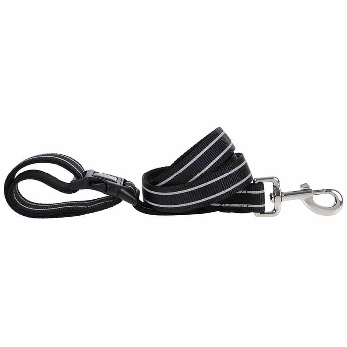 Correa de neopreno con clip para perros DOOG Lassie, extragrande, color negro