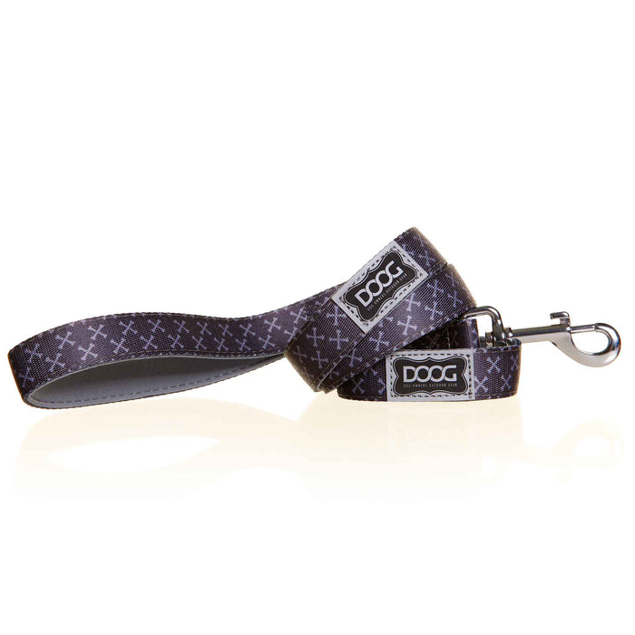 Correa de neopreno para perros DOOG Odie negra, morada y amarilla