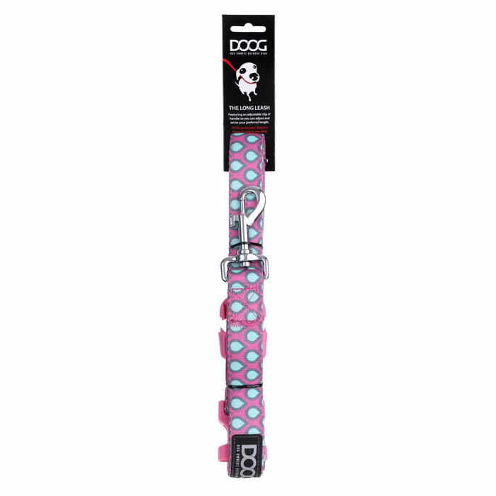 Correa de neopreno para perros DOOG con clip Luna extragrande rosa/azul