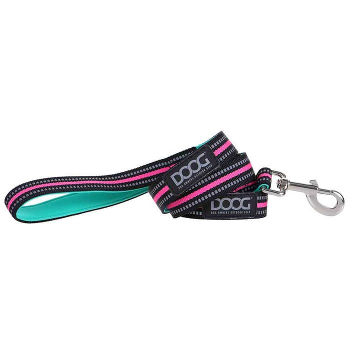 DOOG Correa de Neopreno para Perro Rin Tin Tin Grande Verde Azulado/Rosa