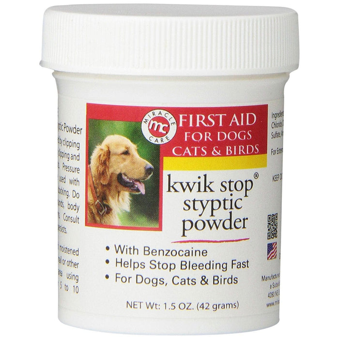 Polvo astringente Miracle Corp Kwik-Stop 1,5 onzas