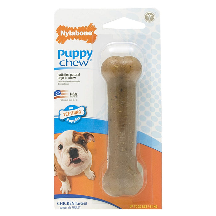 Nylabone Puppybone Regular Chew Toy Brown 4.5" x 1.5" x 1.5"