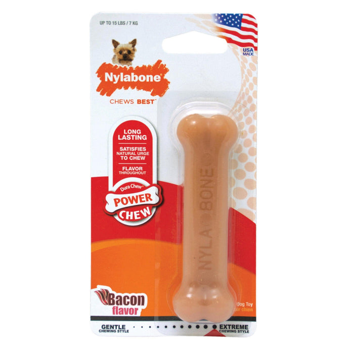 Juguete para masticar Nylabone Power Chew con forma de tocino