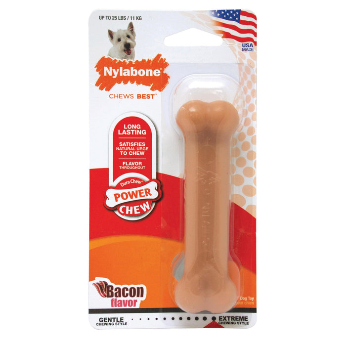 Juguete para masticar Nylabone Power Chew con forma de tocino