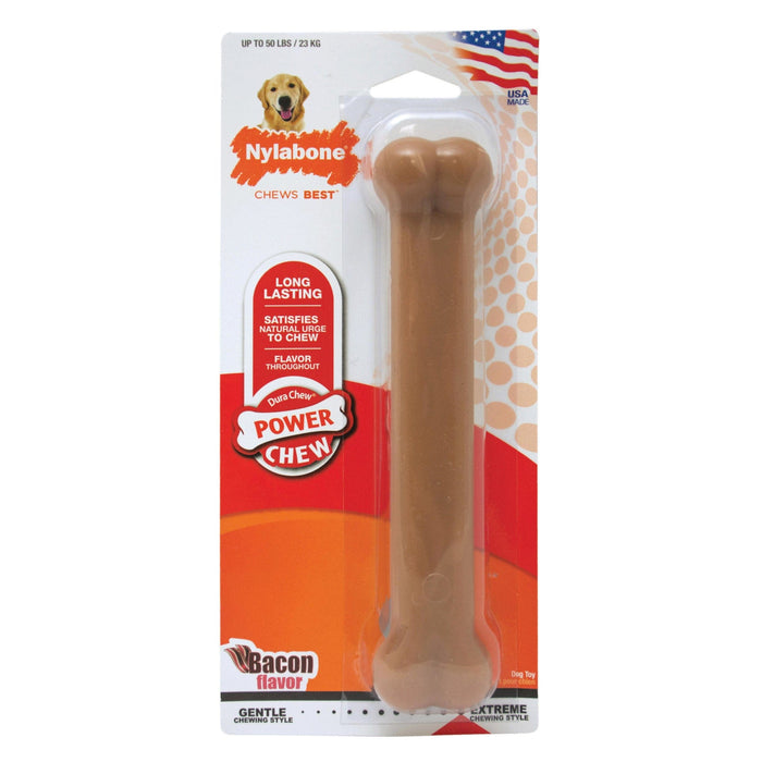 Juguete para masticar Nylabone Power Chew con forma de tocino