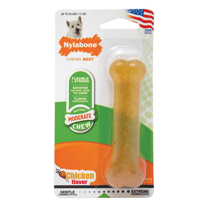 Juguete masticable para perros Nylabone Moderate Chew con forma de pollo