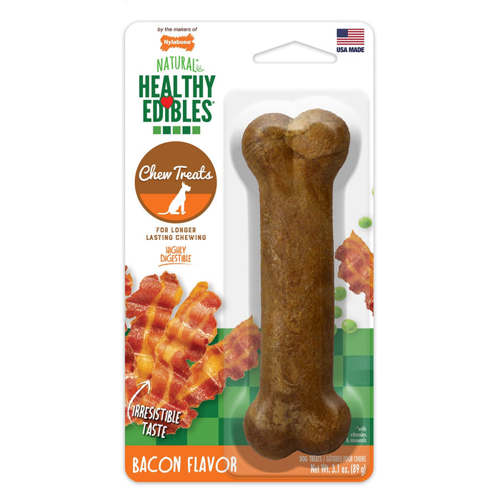 Nylabone Healthy Edibles Golosinas de tocino de larga duración Wolf 1 unidad