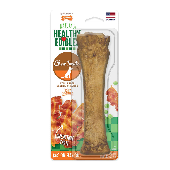 Nylabone Healthy Edibles Golosinas de tocino de larga duración Souper 1 unidad