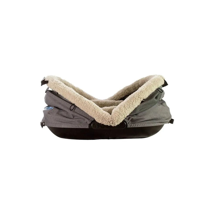 Cama y transportadora para mascotas Bear Bear Pet Nest and Go, color gris, 24" x 23" x 16" - NEST-GO