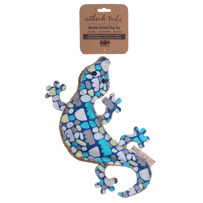 Juguete para perros DOOG Outback Tails Keturah Zimran Gary Goanna azul/blanco/gris