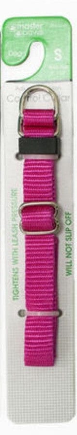 Collar ajustable de nailon para perros, color rosa 