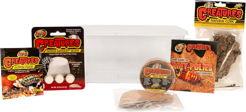 Zoo Med Creatures Roly Poly Isopod Habitat Kit 10.25Inx5Inx5.75in.