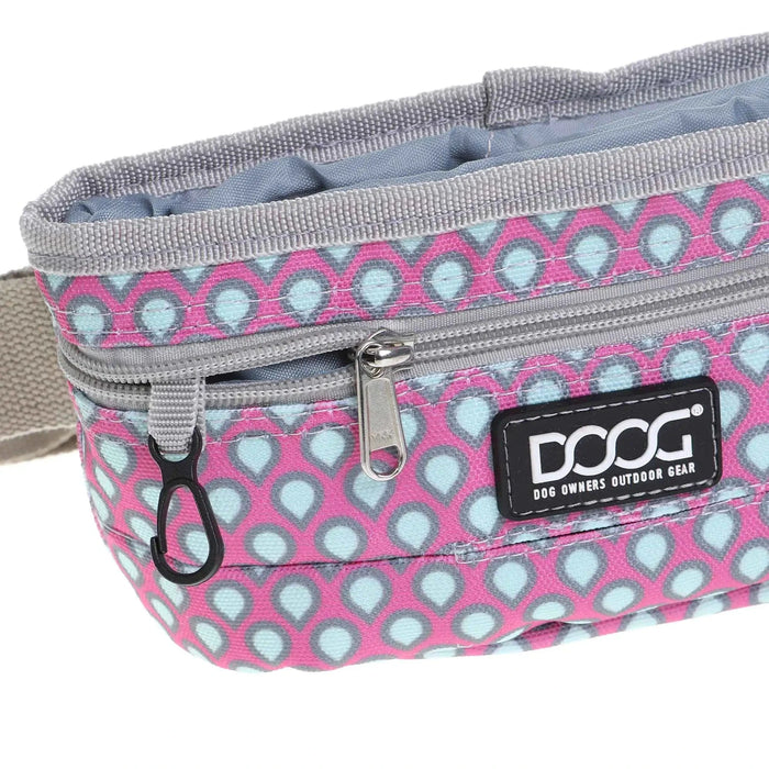 Bolsa de golosinas y entrenamiento DOOG grande rosa/lágrimas 8" x 8" x 5"