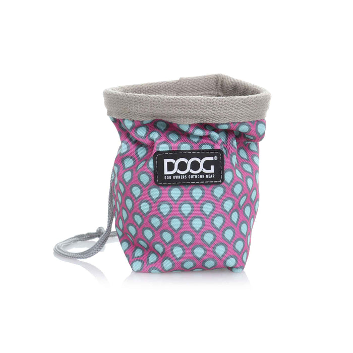 Bolsa pequeña de golosinas y entrenamiento DOOG en forma de lágrima, rosa, 4,5 x 4,5 x 5,5 pulgadas