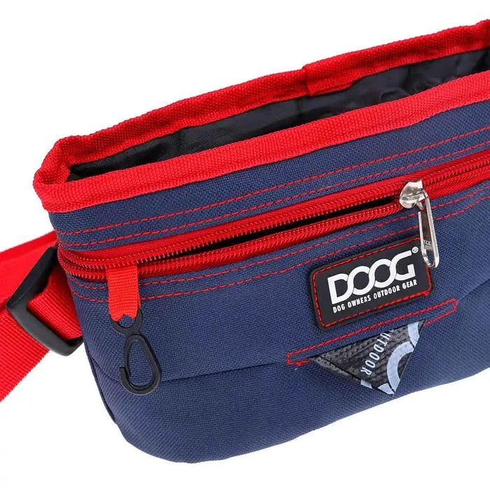 DOOG Treat and Training Pouch Large Navy/Red 8" x 8" x 5"