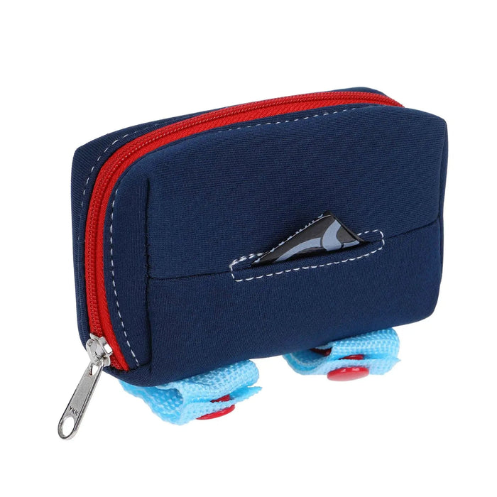 Estuche para walkie talkie DOOG azul marino y rojo de 3,93" x 2,75" x 1,57"