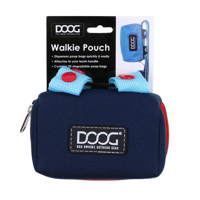 Estuche para walkie talkie DOOG azul marino y rojo de 3,93" x 2,75" x 1,57"